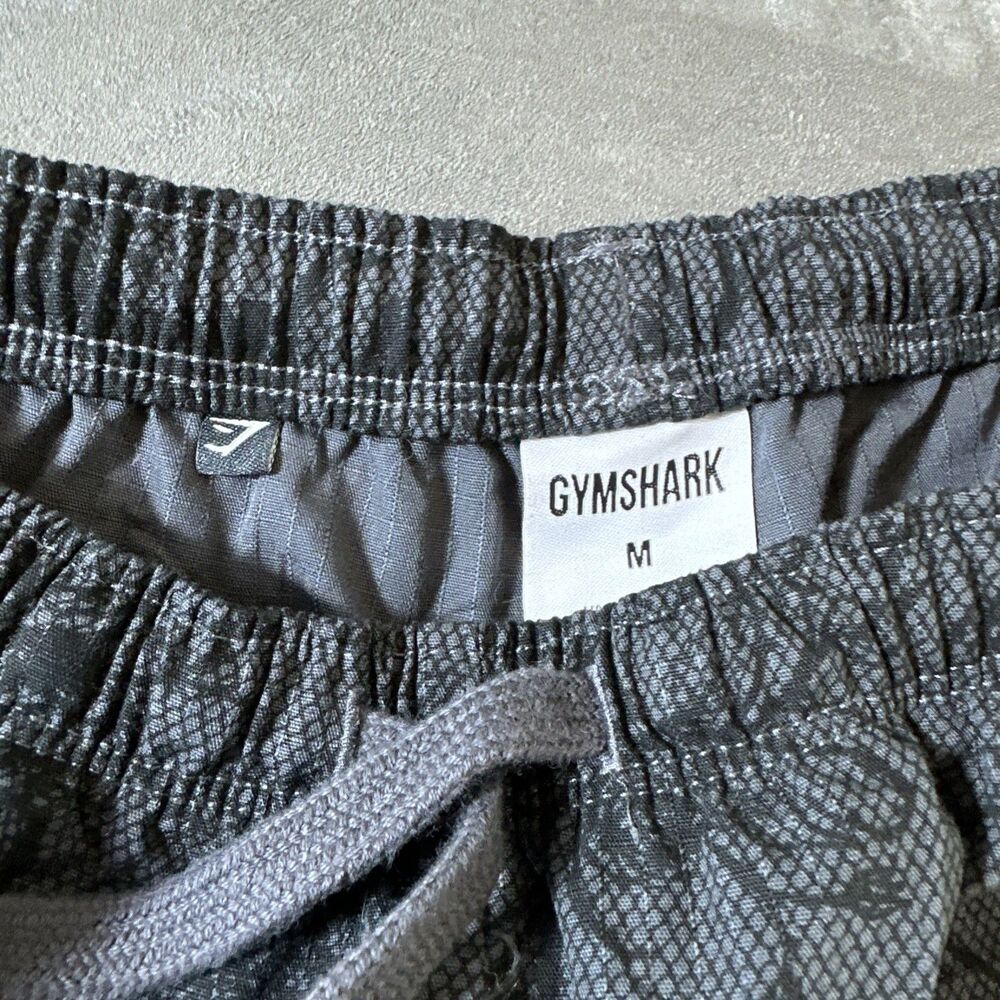 Gymshark Pumper Pants Black Medium Mens Tapered Drawstring Floral Print M